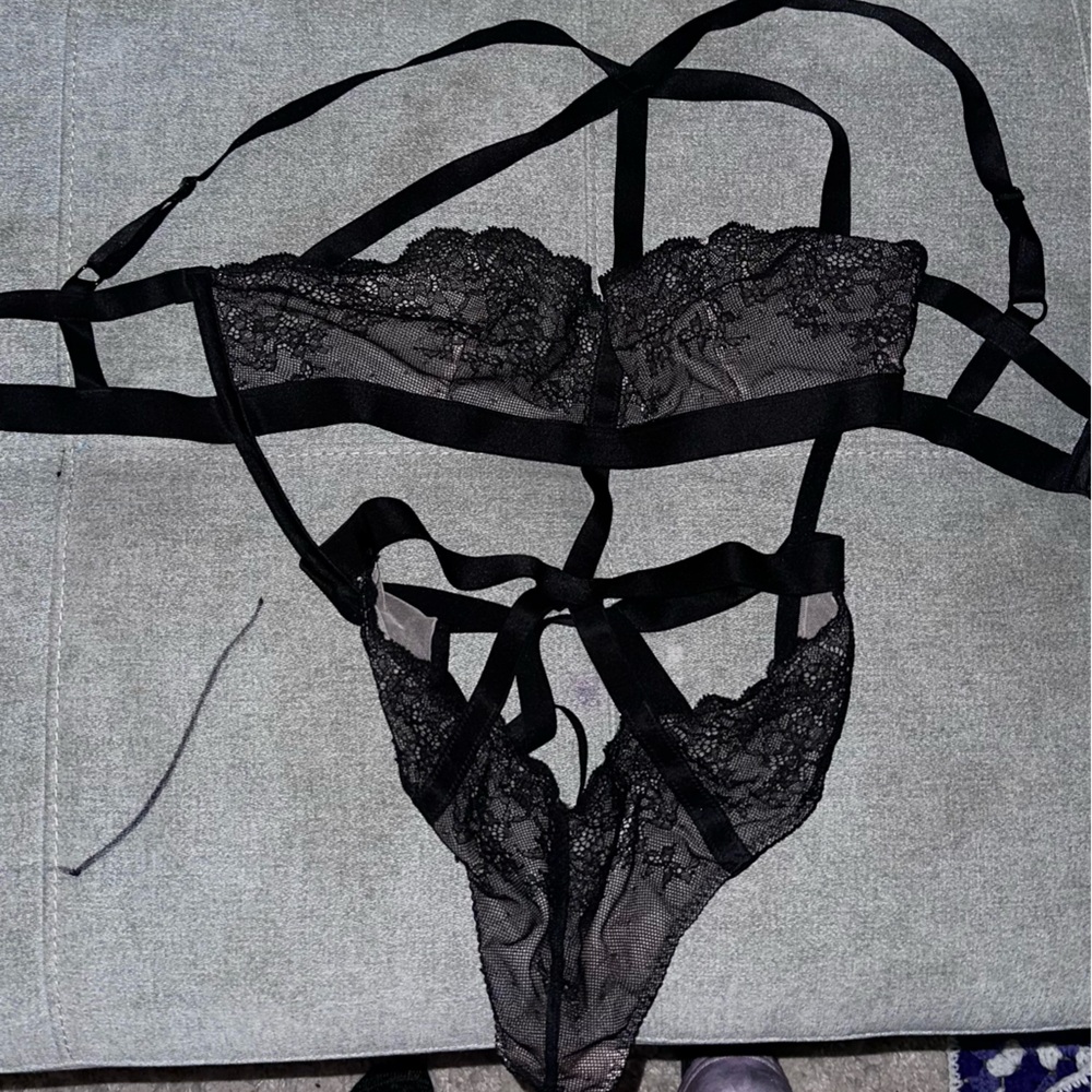 Victoria's Secret Black Lace Sexy Neckline Lingerie piece